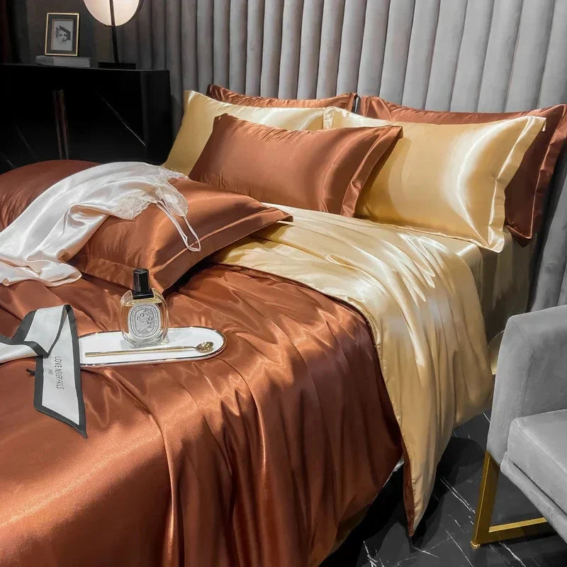 Luxueuze Zijde Set | Compleet Zijde Beddegoed Set