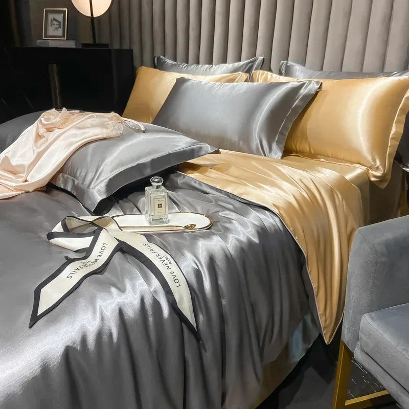 Luxueuze Zijde Set | Compleet Zijde Beddegoed Set