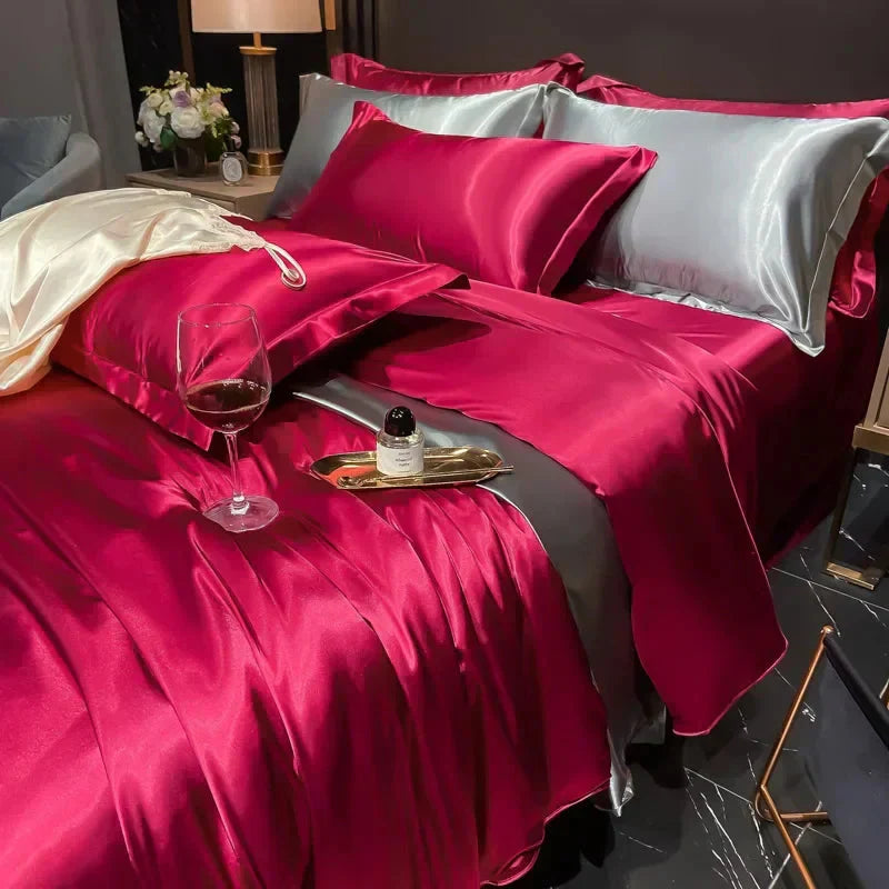 Luxueuze Zijde Set | Compleet Zijde Beddegoed Set