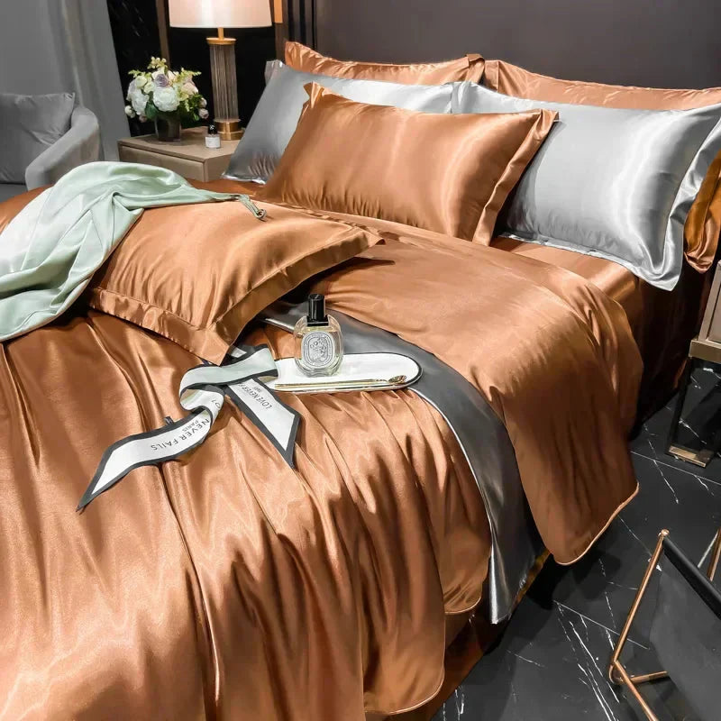 Luxueuze Zijde Set | Compleet Zijde Beddegoed Set