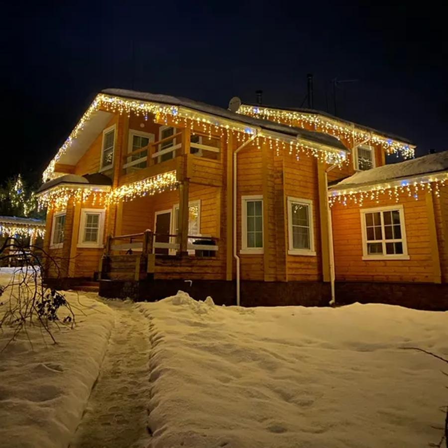 Magische Lichtgordijnen met Twinkelende LED Lichten – Warm Wit
