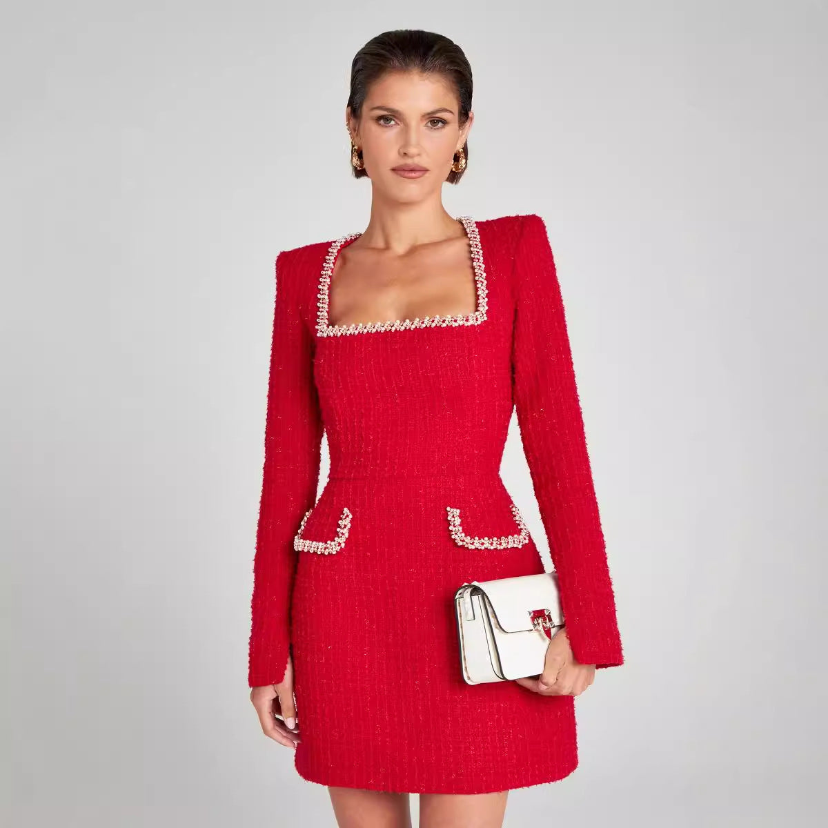 Marion | Elegante Bead U-Hals Jurk voor Dames