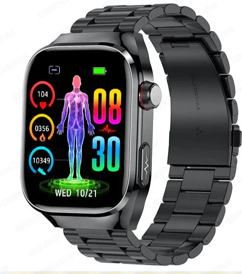 Maxwell Gezondheid Smartwatch – Bloedglucose, Urinezuur, ECG+PPG, & Bluetooth Oproep