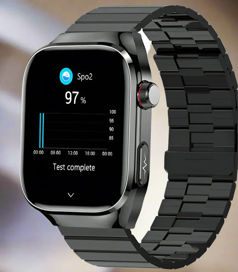 Maxwell Gezondheid Smartwatch – Bloedglucose, Urinezuur, ECG+PPG, & Bluetooth Oproep