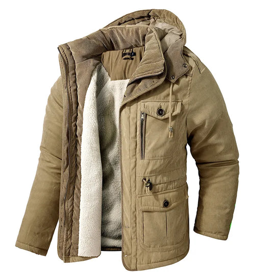 Militaire parka met warme voering