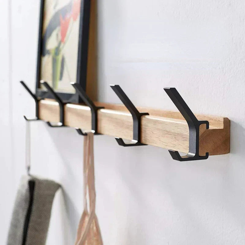 Mobiele Wandhangers Elegante Combinatie van Hout en Metaal