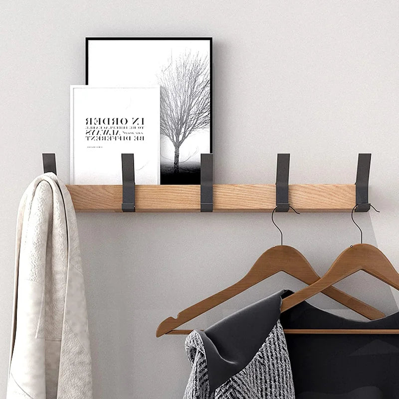 Mobiele Wandhangers Elegante Combinatie van Hout en Metaal