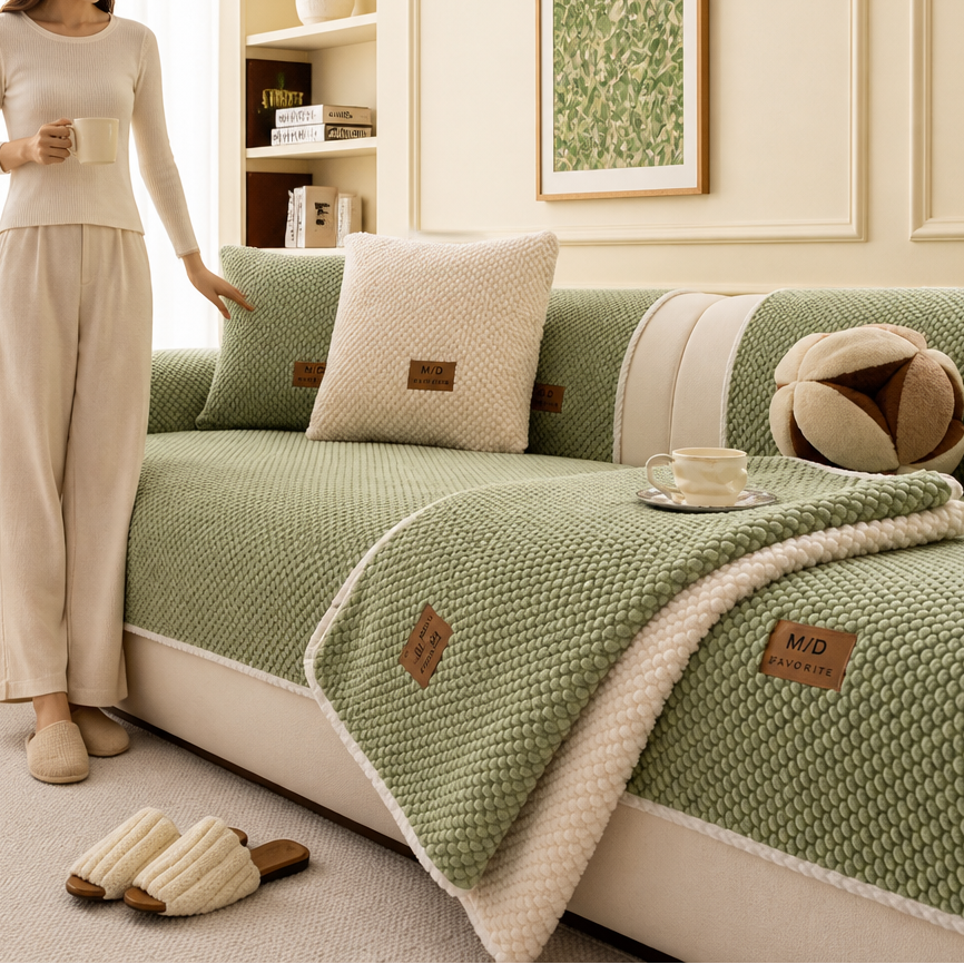 Modulaire antislip bankhoes van chenille