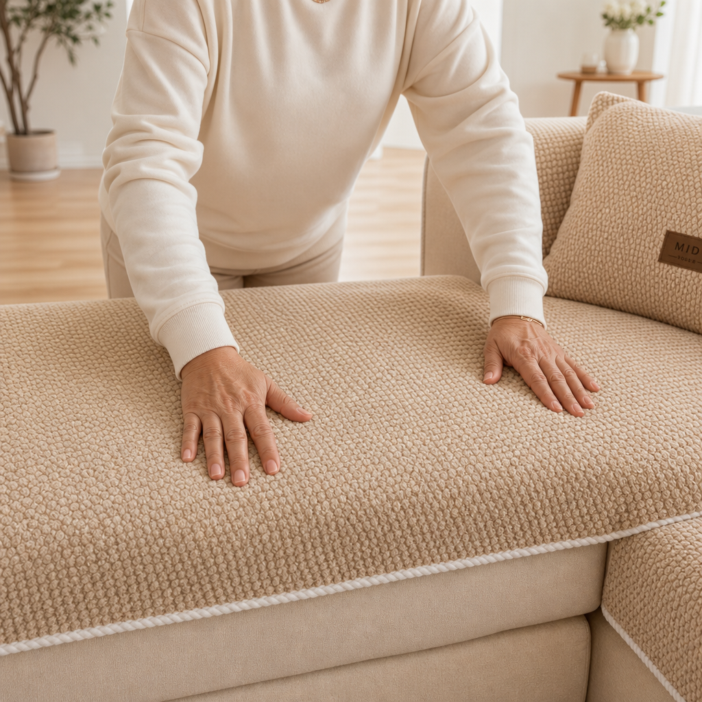 Modulaire antislip bankhoes van chenille