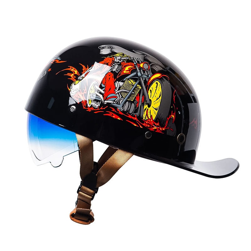 Motorfiets Honkbalhelm - DOT Goedgekeurd