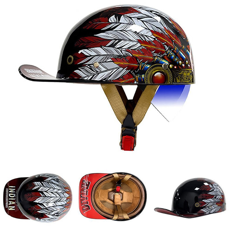 Motorfiets Honkbalhelm - DOT Goedgekeurd