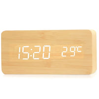 Natuurlijke Houten LED Alarmklok