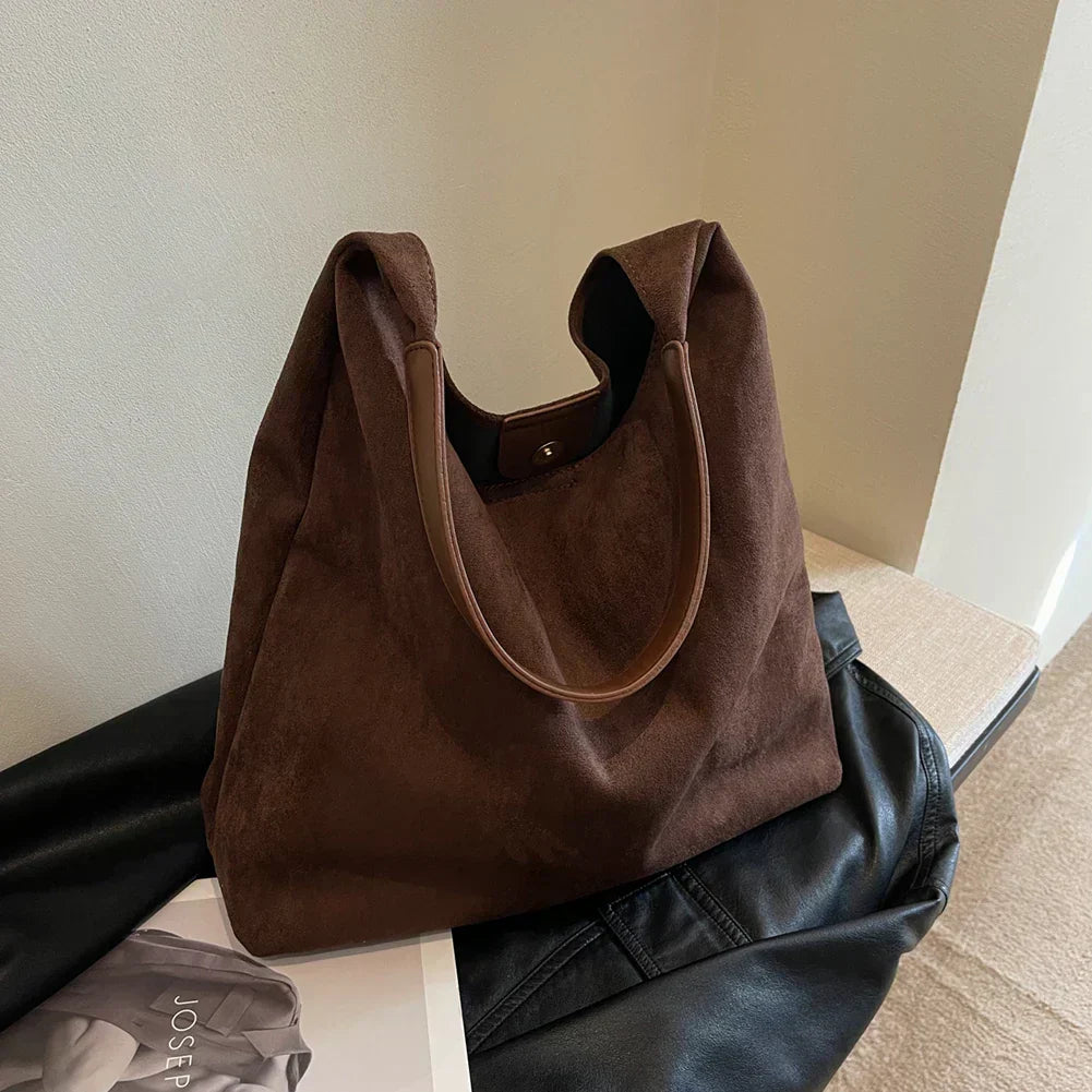 Natuurlijke Suède Tote Bag