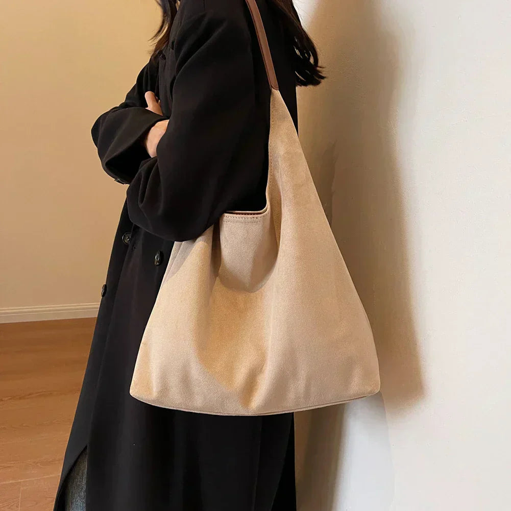 Natuurlijke Suède Tote Bag