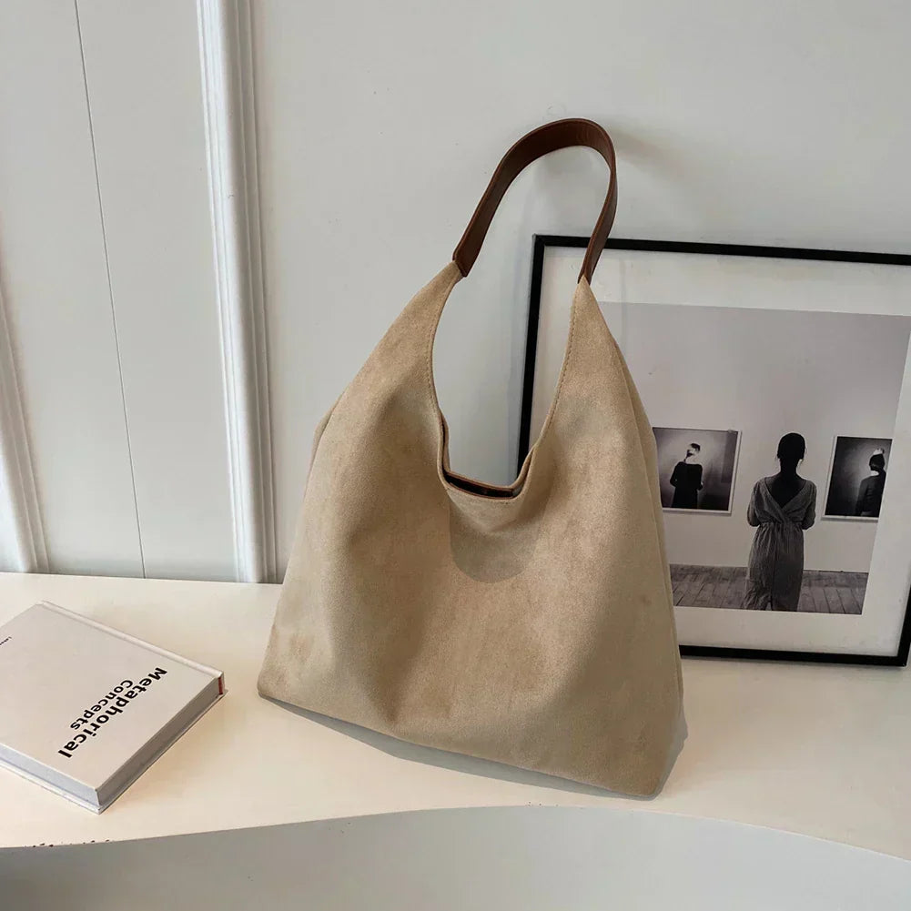 Natuurlijke Suède Tote Bag