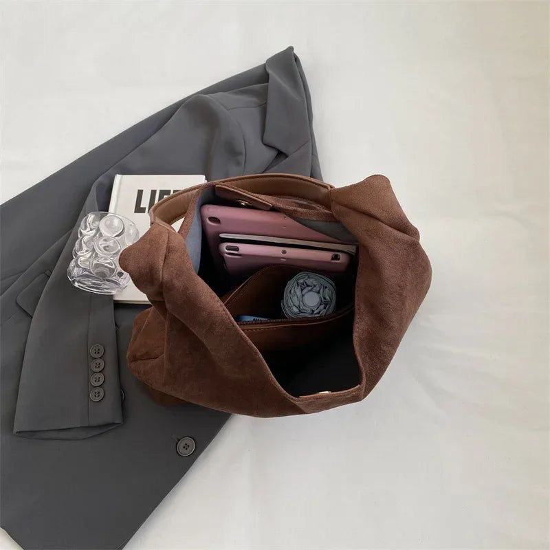 Natuurlijke Suède Tote Bag