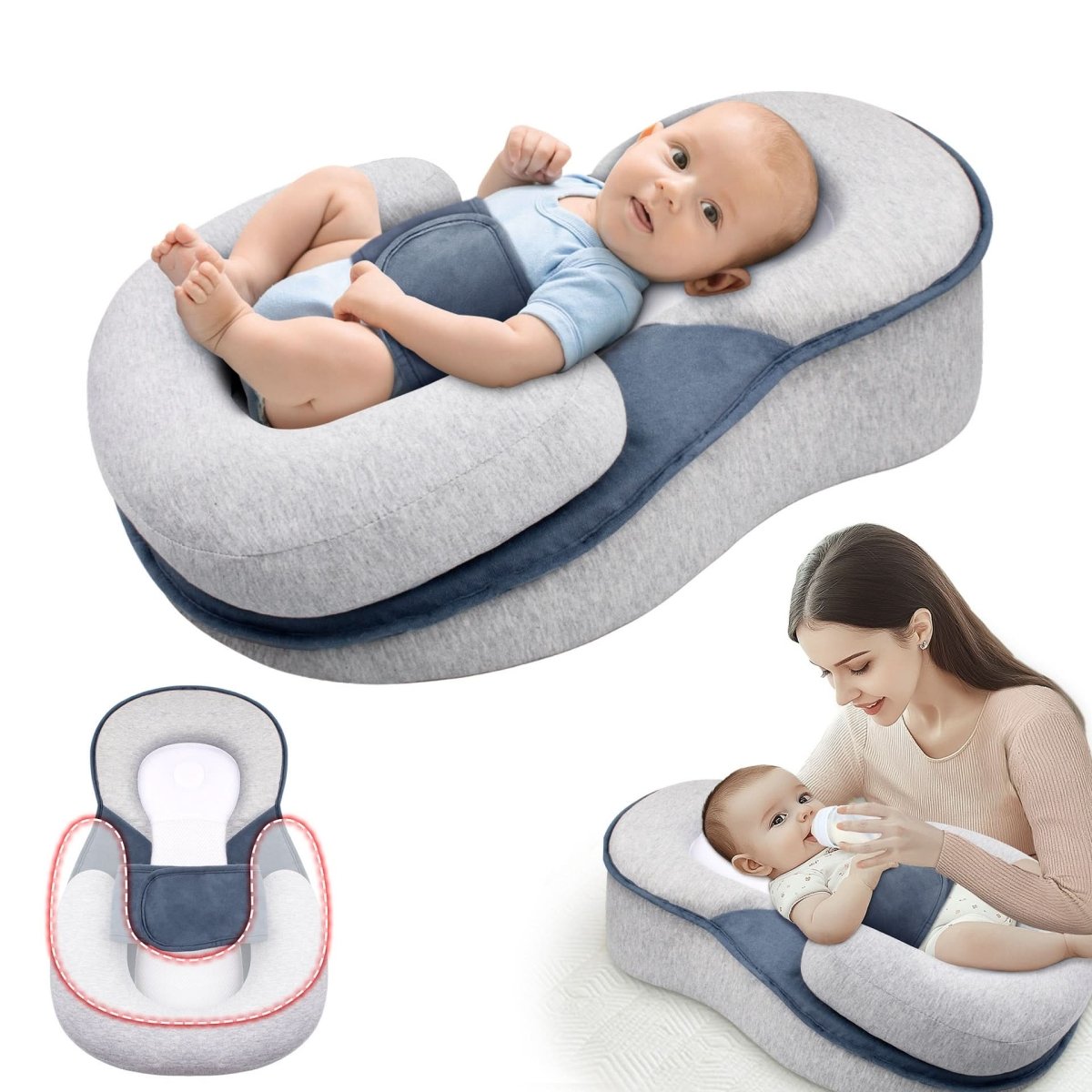 NESTLENAP Babykussen – Ergonomisch Kussen voor Veilige Baby Slaap