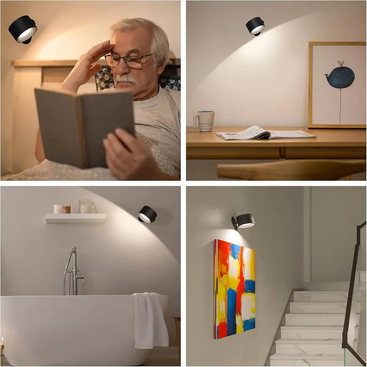 Noordse Licht – draadloze, oplaadbare en afstandsbediende wandlamp in Scandinavisch design