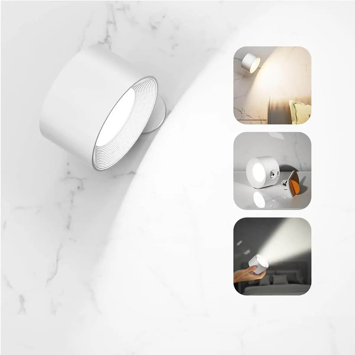 Noordse Licht – draadloze, oplaadbare en afstandsbediende wandlamp in Scandinavisch design