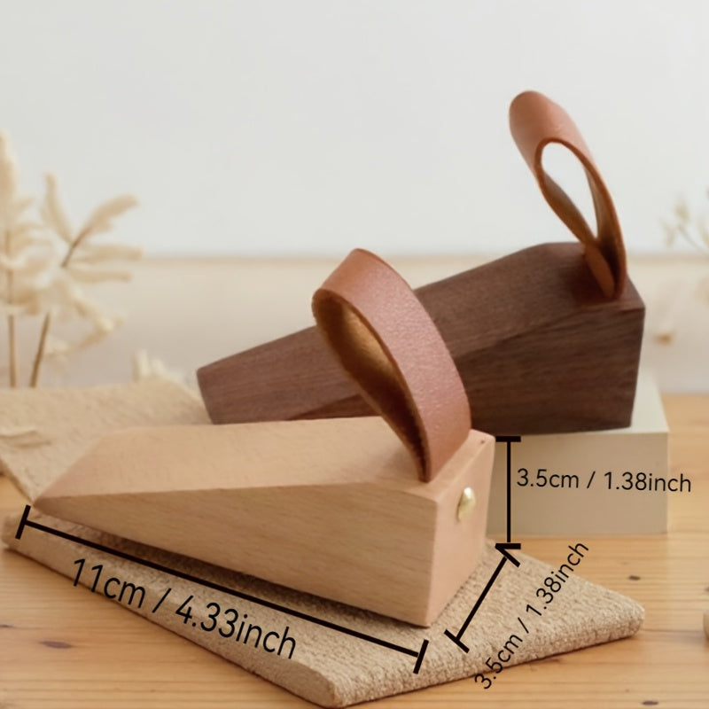 NordGrip - Deurstopper van Massief Hout – Minimalistische Scandinavische Antislip Wig