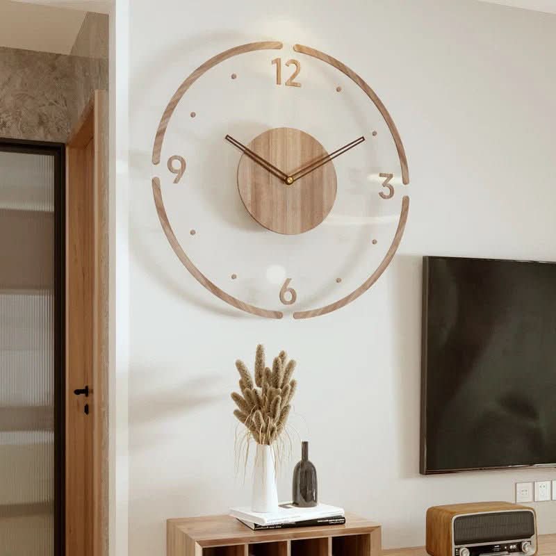 NORDIC CLOCK - Stille houten wandklok in een minimalistisch ontwerp
