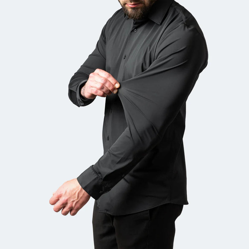 NovaFlex | Heren strijkvrije stretchshirt - Herfsteditie