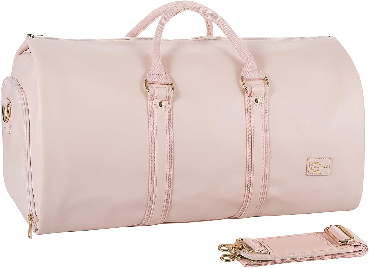 Omkeerbare PU Leren Kleding Duffel – Handbagage Weekend Reis Tas