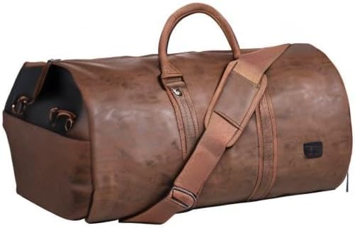 Omkeerbare PU Leren Kleding Duffel – Handbagage Weekend Reis Tas