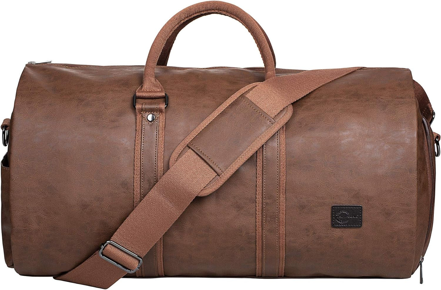 Omkeerbare PU Leren Kleding Duffel – Handbagage Weekend Reis Tas