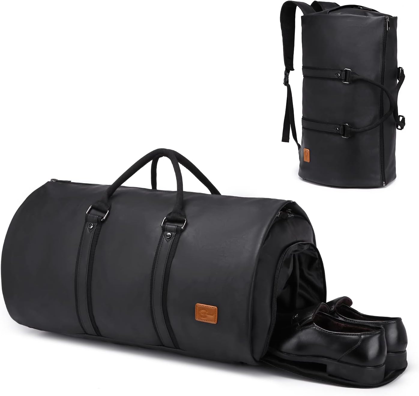 Omkeerbare PU Leren Kleding Duffel – Handbagage Weekend Reis Tas