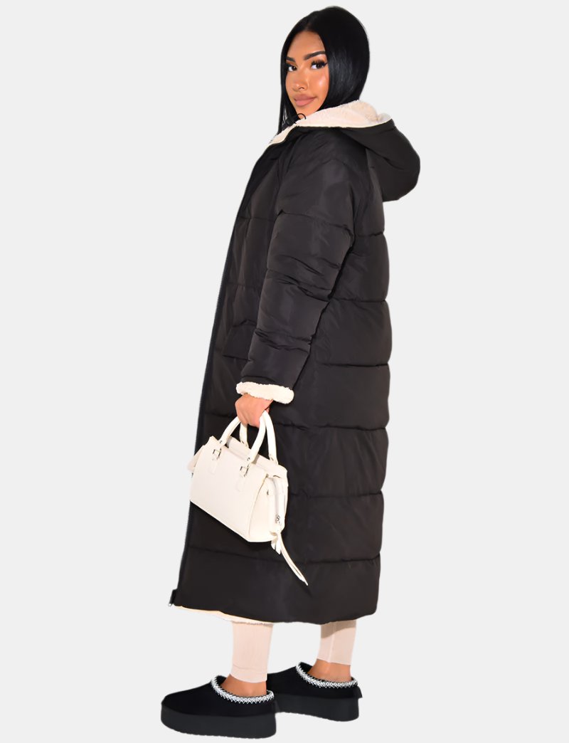 Omkeerbare winterjas voor dames met twee looks in één jas