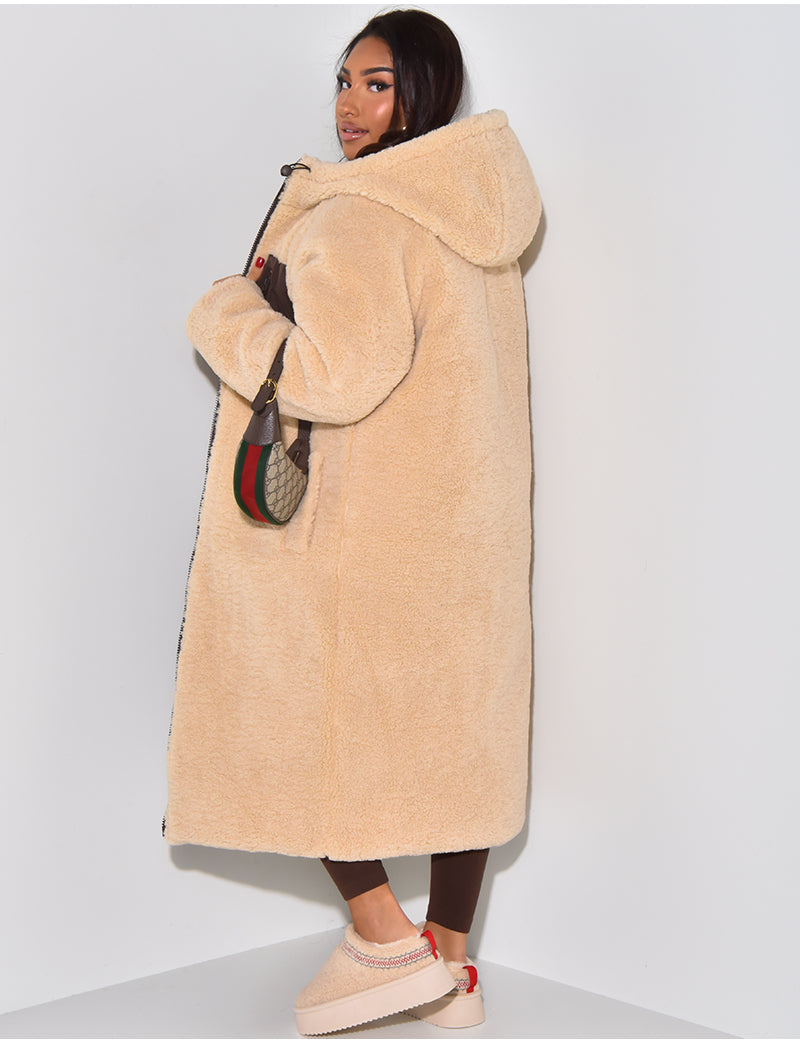 Omkeerbare winterjas voor dames met twee looks in één jas