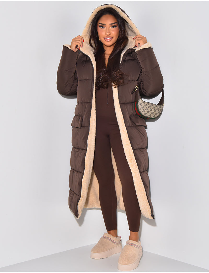Omkeerbare winterjas voor dames met twee looks in één jas