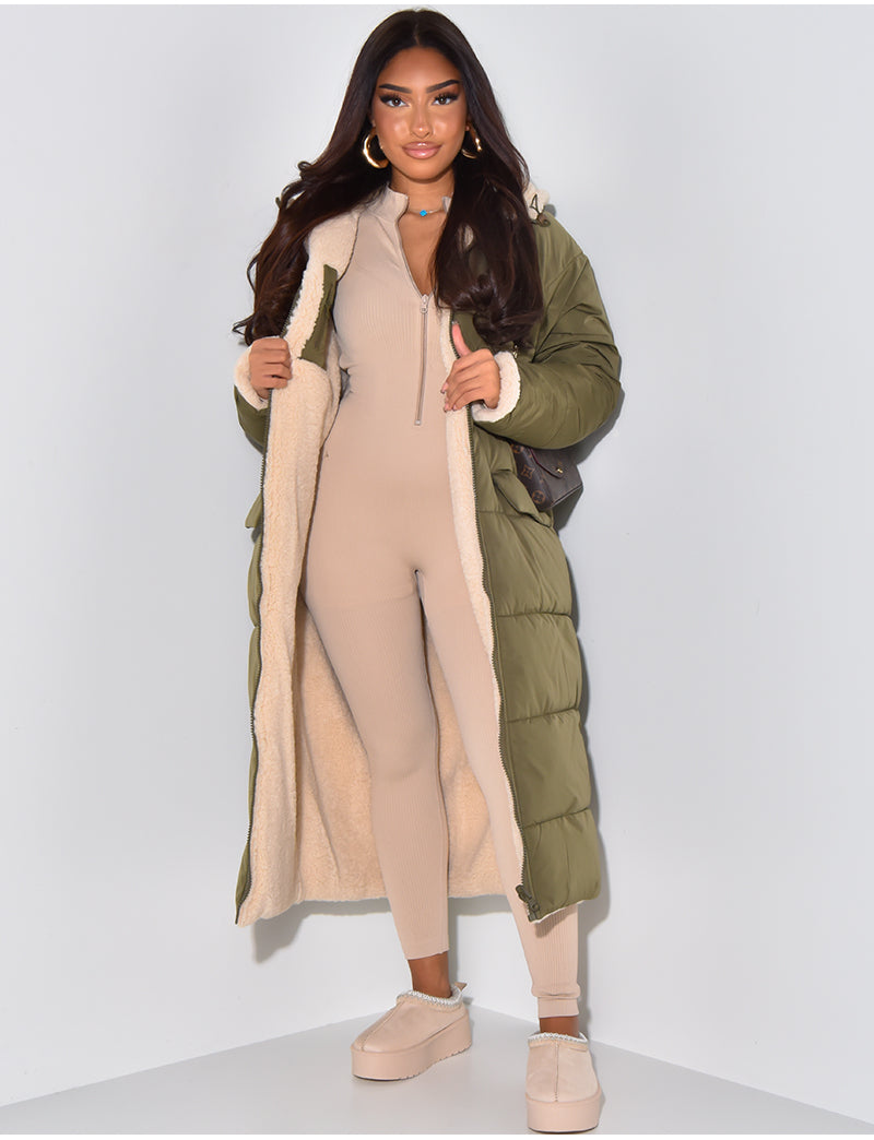 Omkeerbare winterjas voor dames met twee looks in één jas