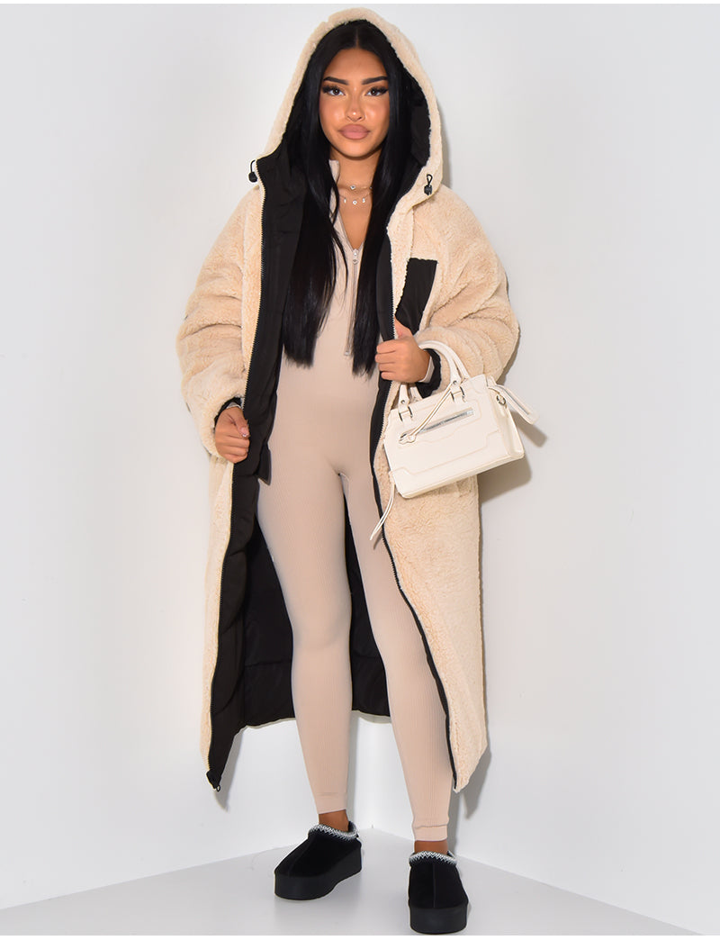 Omkeerbare winterjas voor dames met twee looks in één jas