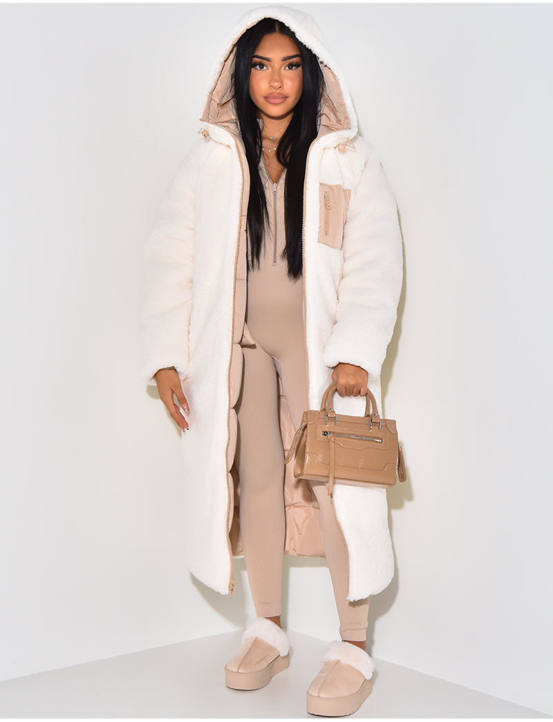 Omkeerbare winterjas voor dames met twee looks in één jas