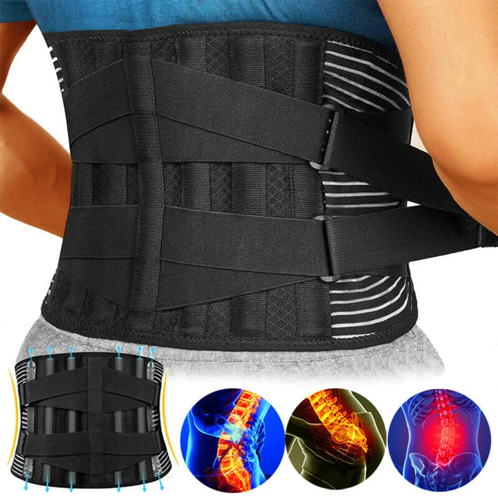 OrthoFlexa Rugsteunband | 360° Lendesteun met Geheugen Aluminium en Stalen Veren | Ademend & Onzichtbaar Onder Kleding