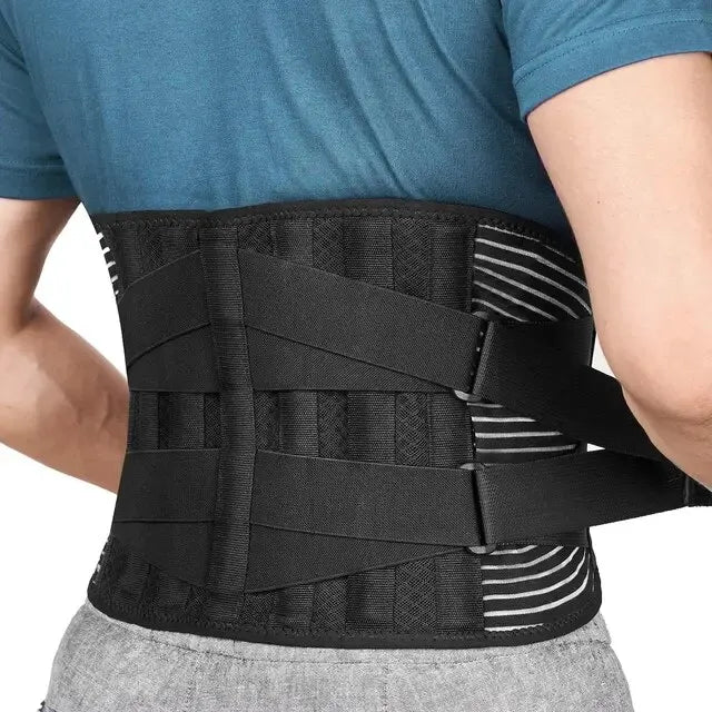 OrthoFlexa Rugsteunband | 360° Lendesteun met Geheugen Aluminium en Stalen Veren | Ademend & Onzichtbaar Onder Kleding