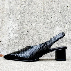Orthopedische Croco Bruine Hakken - Lara