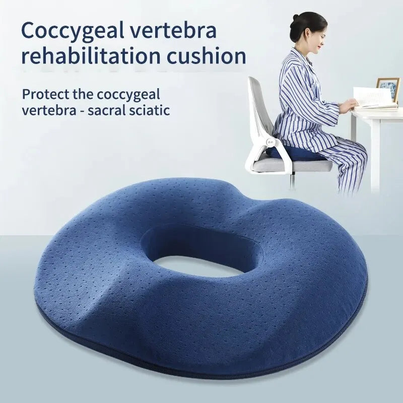 OrthoRelax | Geheugen Schuim Zitkussen | Verlichting voor het Stuitbeen & Rug | Ergonomisch & Comfortabel