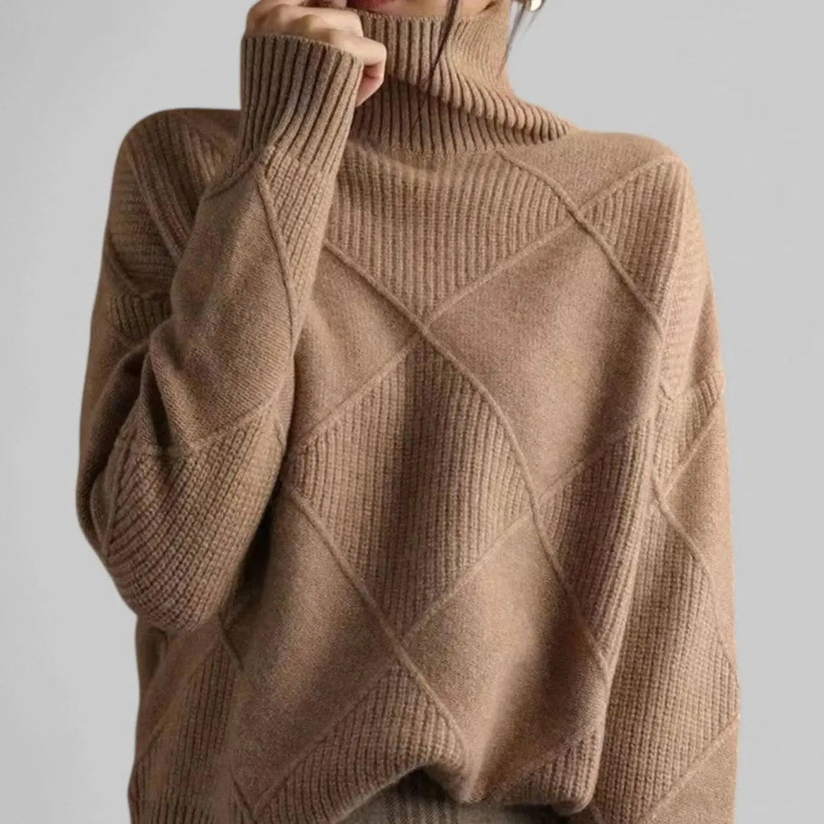 Oversized damescoltrui met ruitpatroon