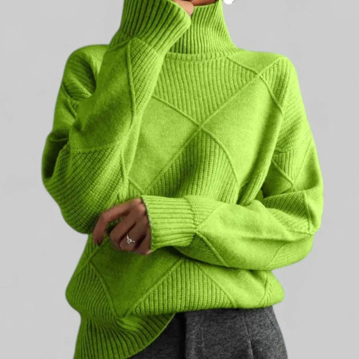 Oversized damescoltrui met ruitpatroon