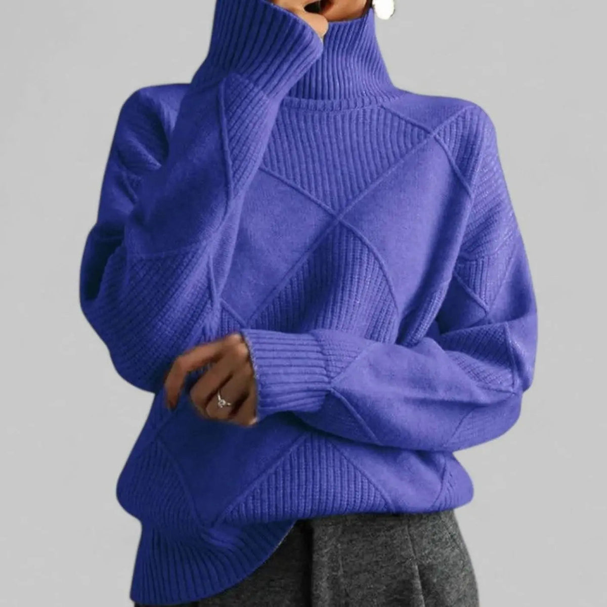 Oversized damescoltrui met ruitpatroon