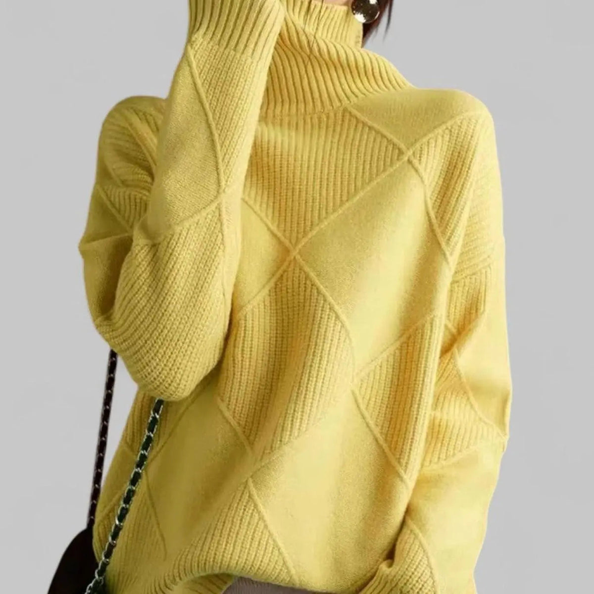 Oversized damescoltrui met ruitpatroon