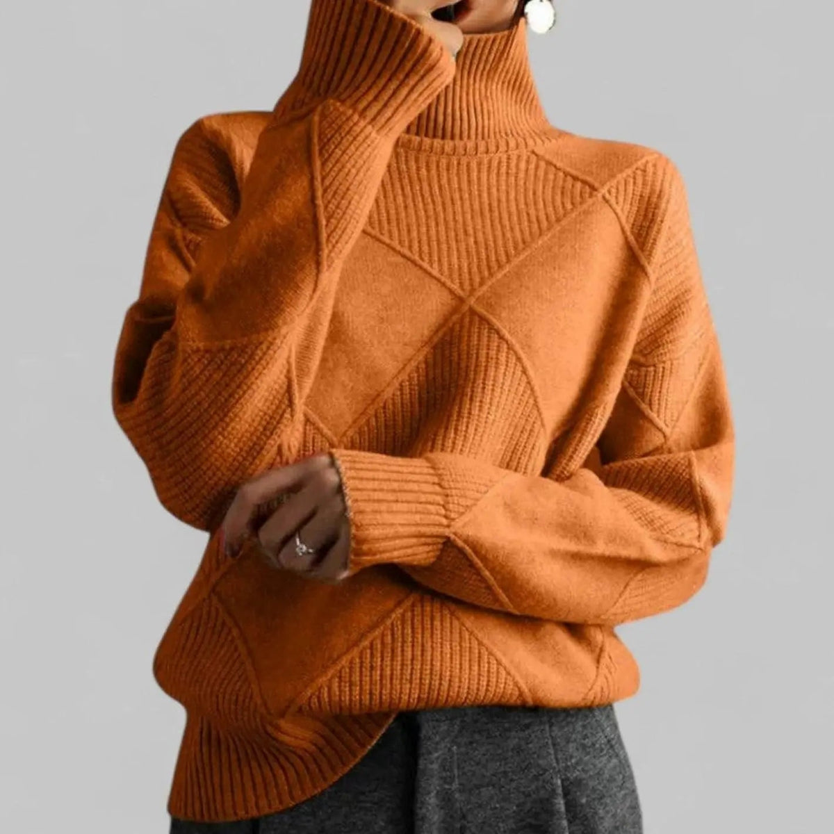 Oversized damescoltrui met ruitpatroon