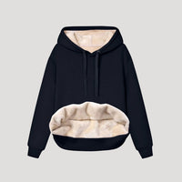Oversized dameshoodie met fleecevoering en kangoeroezak