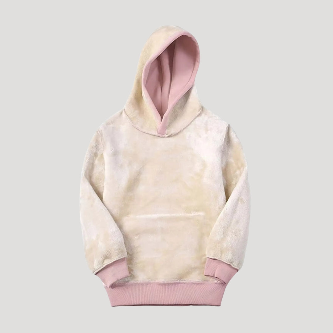Oversized dameshoodie met fleecevoering en kangoeroezak