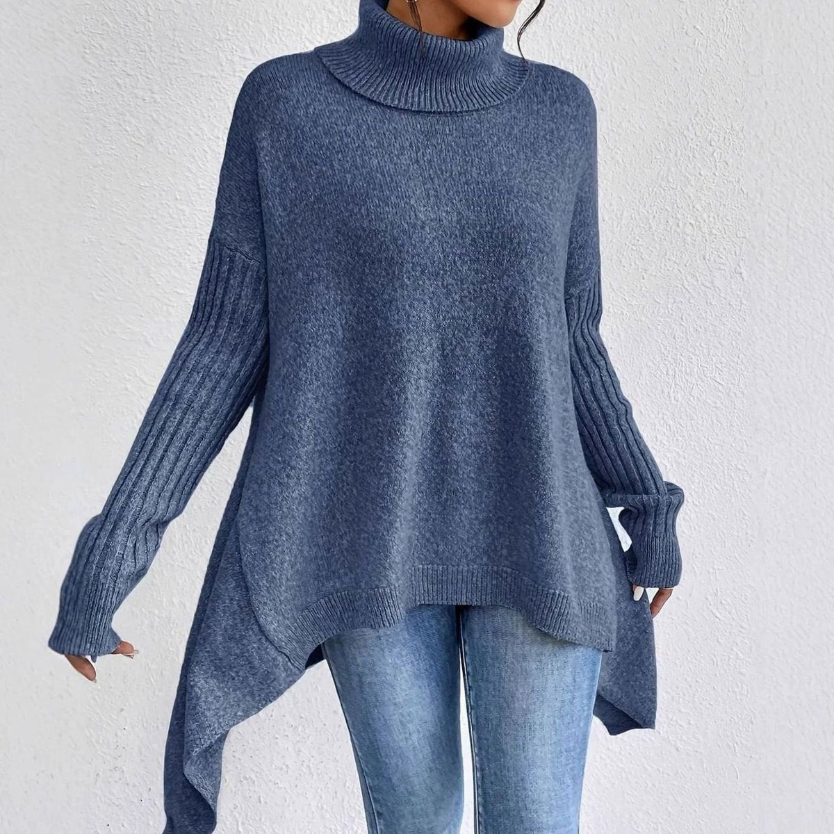 Oversized kasjmier coltrui voor dames