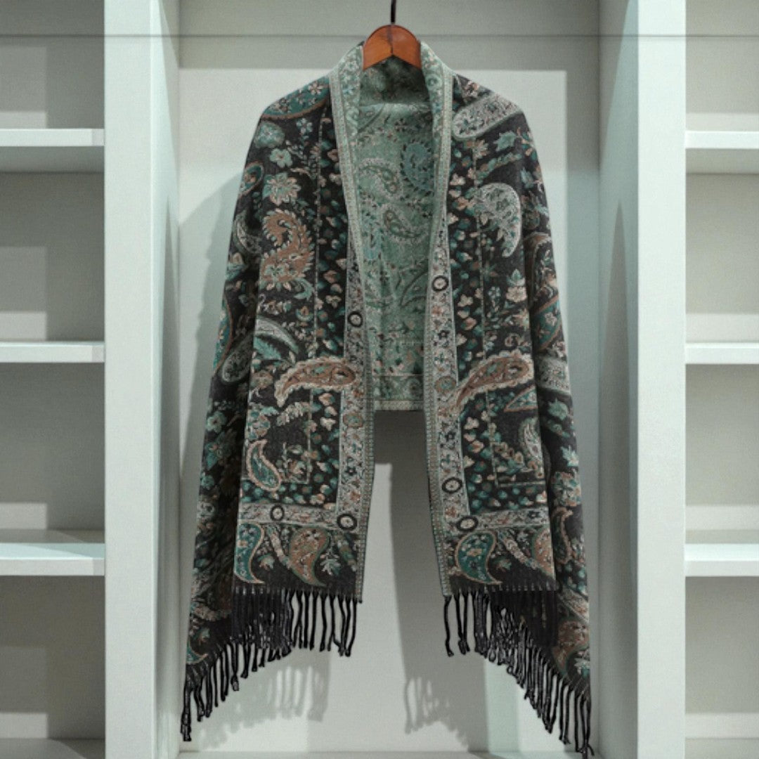 Paisley Elegantie Winter Poncho Sjaal