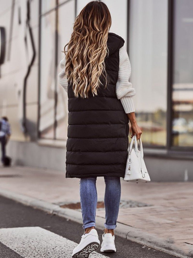 Parque - Knielange Gequiltte Vest voor Dames